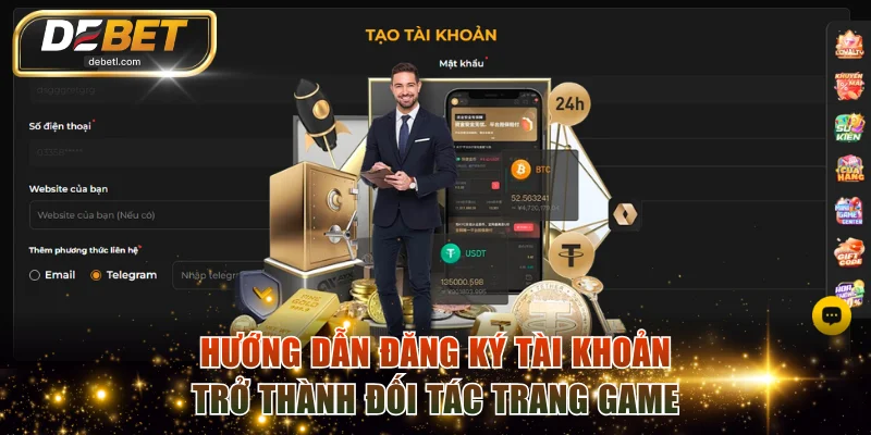 Hướng dẫn đăng ký tài khoản trở thành đối tác trang game